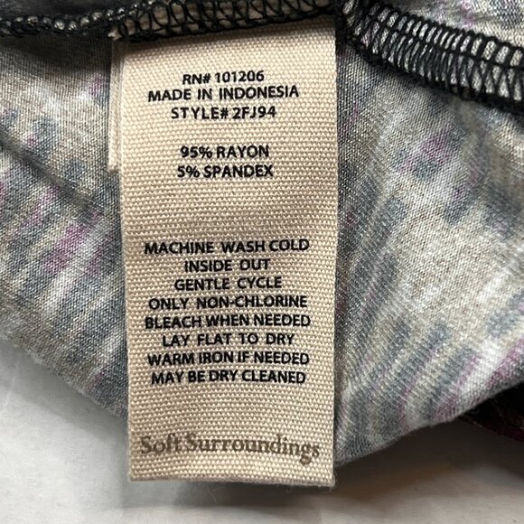 Soft Surroundings Caity Maxi Dress Faux Wrap Stretch Abstract Paisley Sz L - NWT - Picture 6 of 6